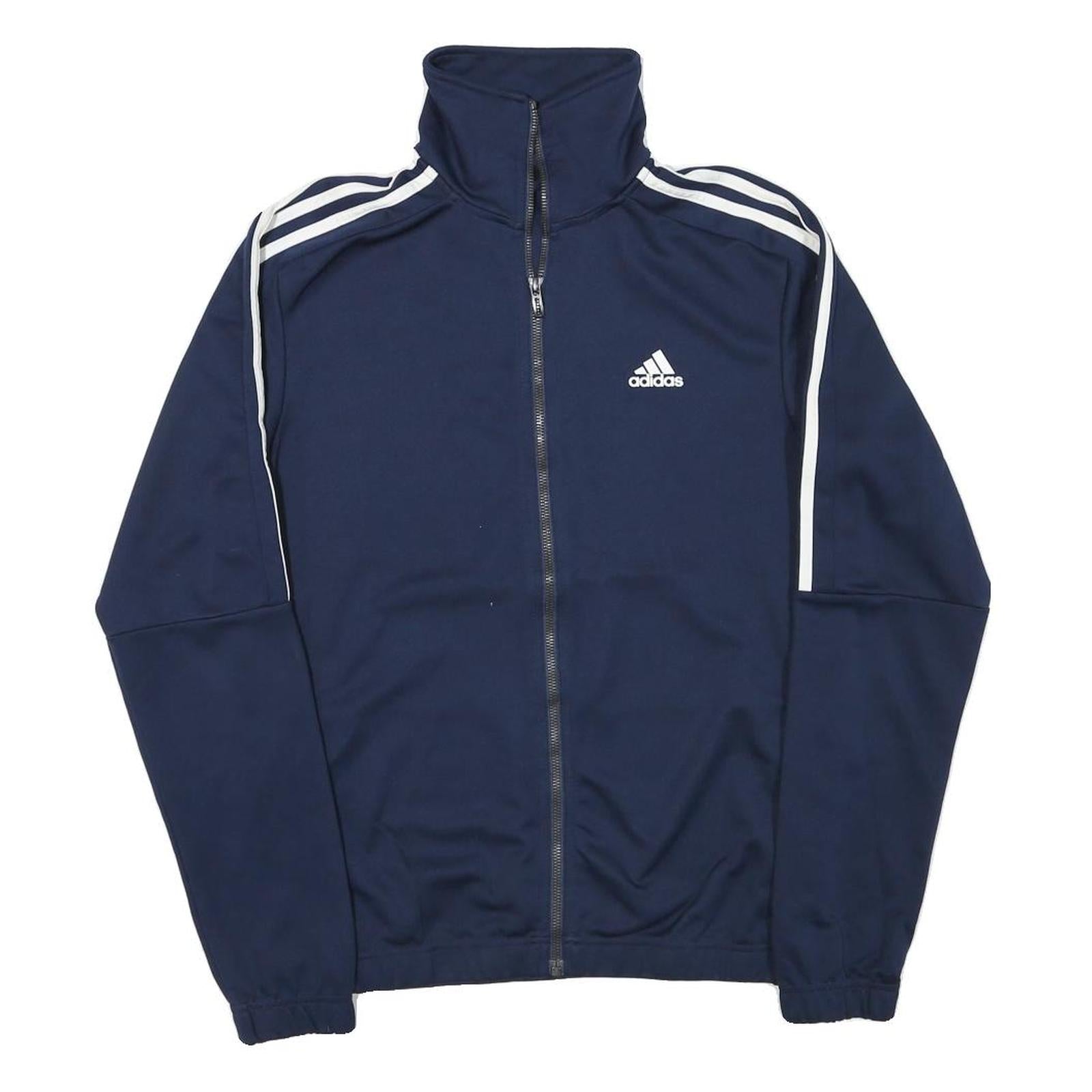ADIDAS Mens Navy Blue Classic Jacket S Polyester Blend Zip Track