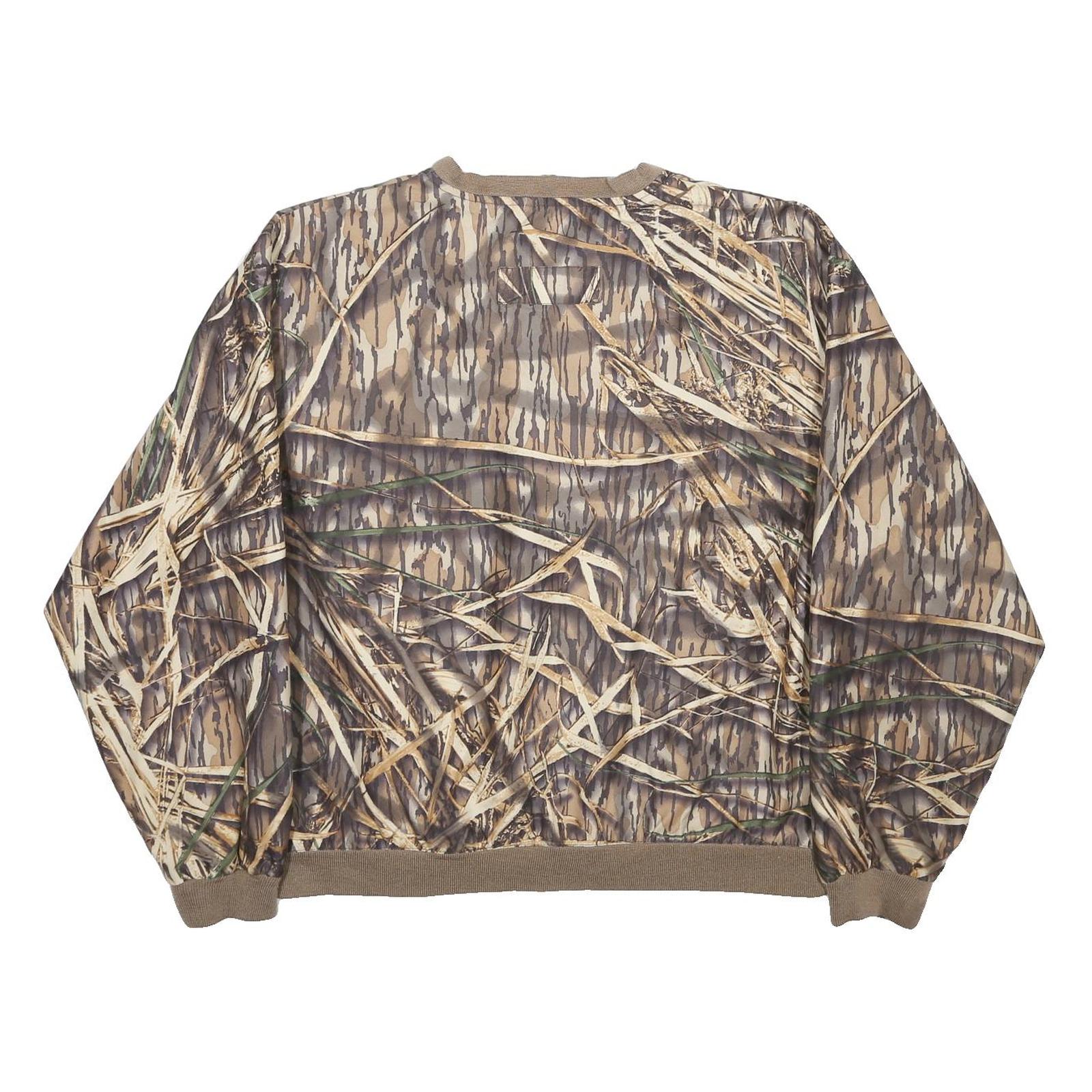 GAMEHIDE Womens Brown Camouflage Sweatshirt V-Neck L Hunting Wear