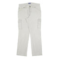 BIAGGINI Womens Cotton Blend White Regular Straight Trousers W32 L30 Cargo