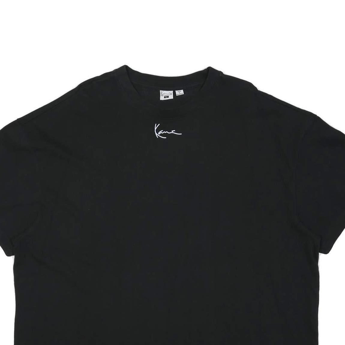 KARL KANI Mens Black Graphic T-Shirt L Short Sleeve Crew Neck Streetwear Logo