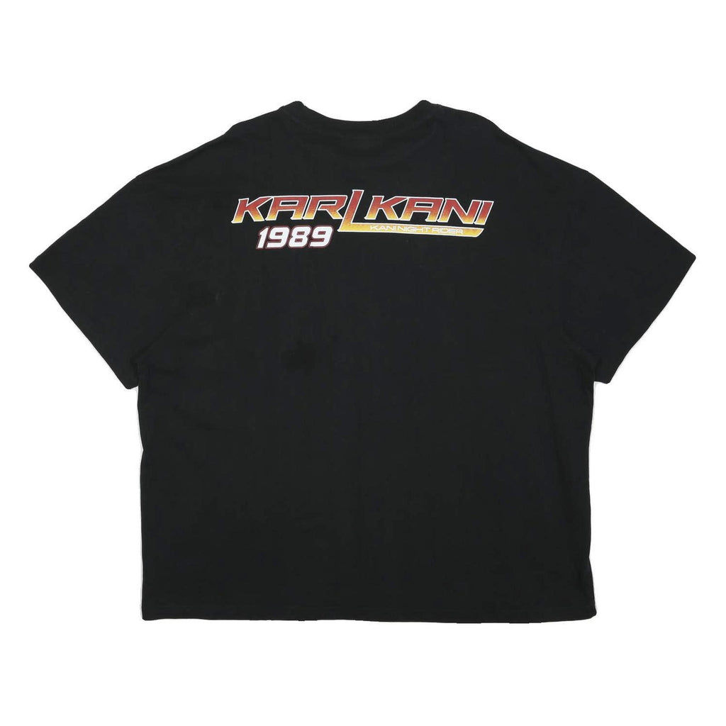 KARL KANI Mens Black Graphic T-Shirt L Short Sleeve Crew Neck Streetwear Logo
