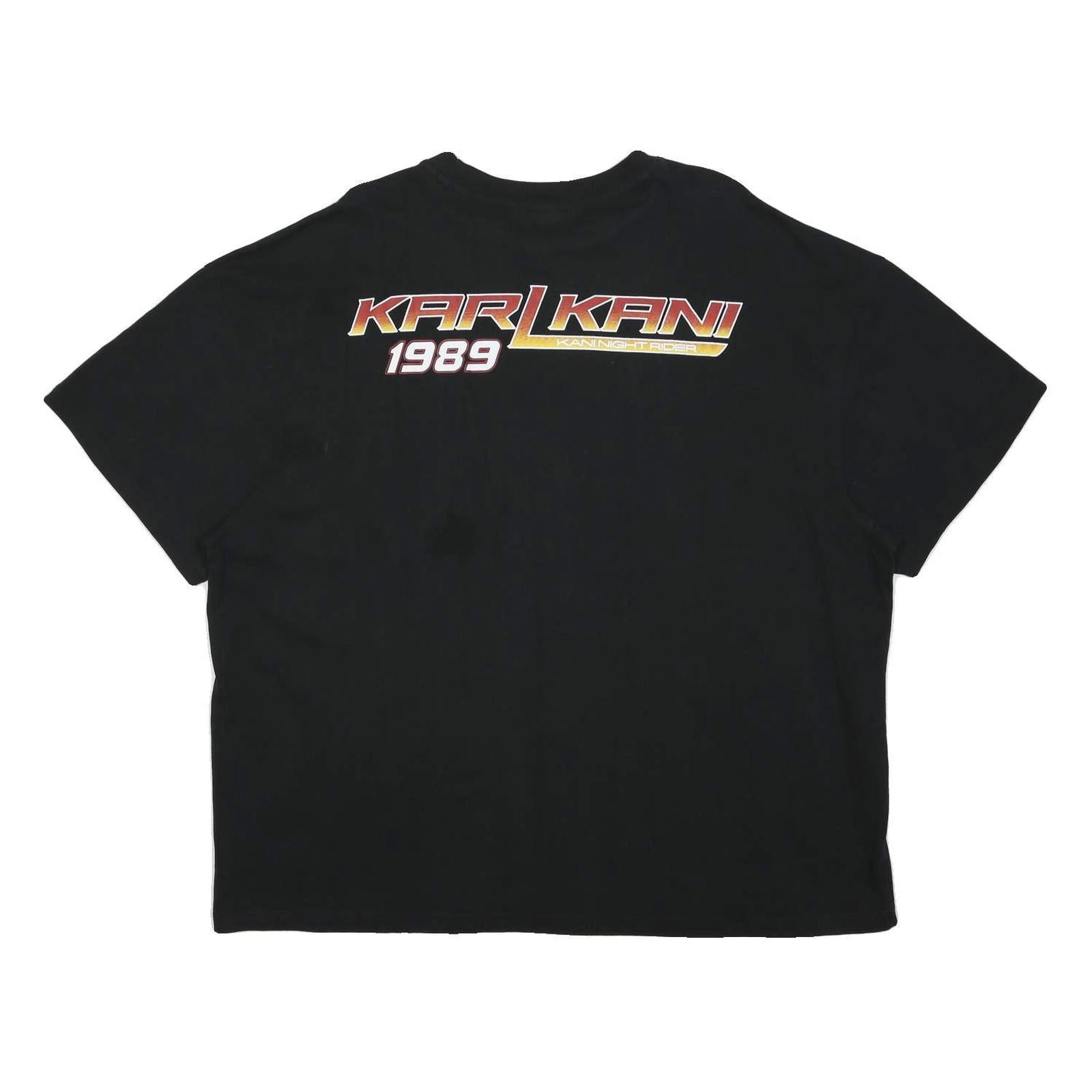 KARL KANI Mens Black Graphic T-Shirt L Short Sleeve Crew Neck Streetwear Logo