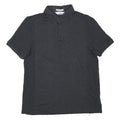 CALVIN KLEIN Mens Black Short Sleeve Plain Polo Shirt Cotton Blend M