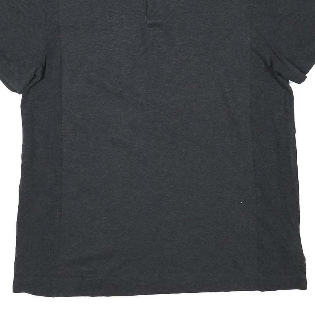 CALVIN KLEIN Mens Black Short Sleeve Plain Polo Shirt Cotton Blend M