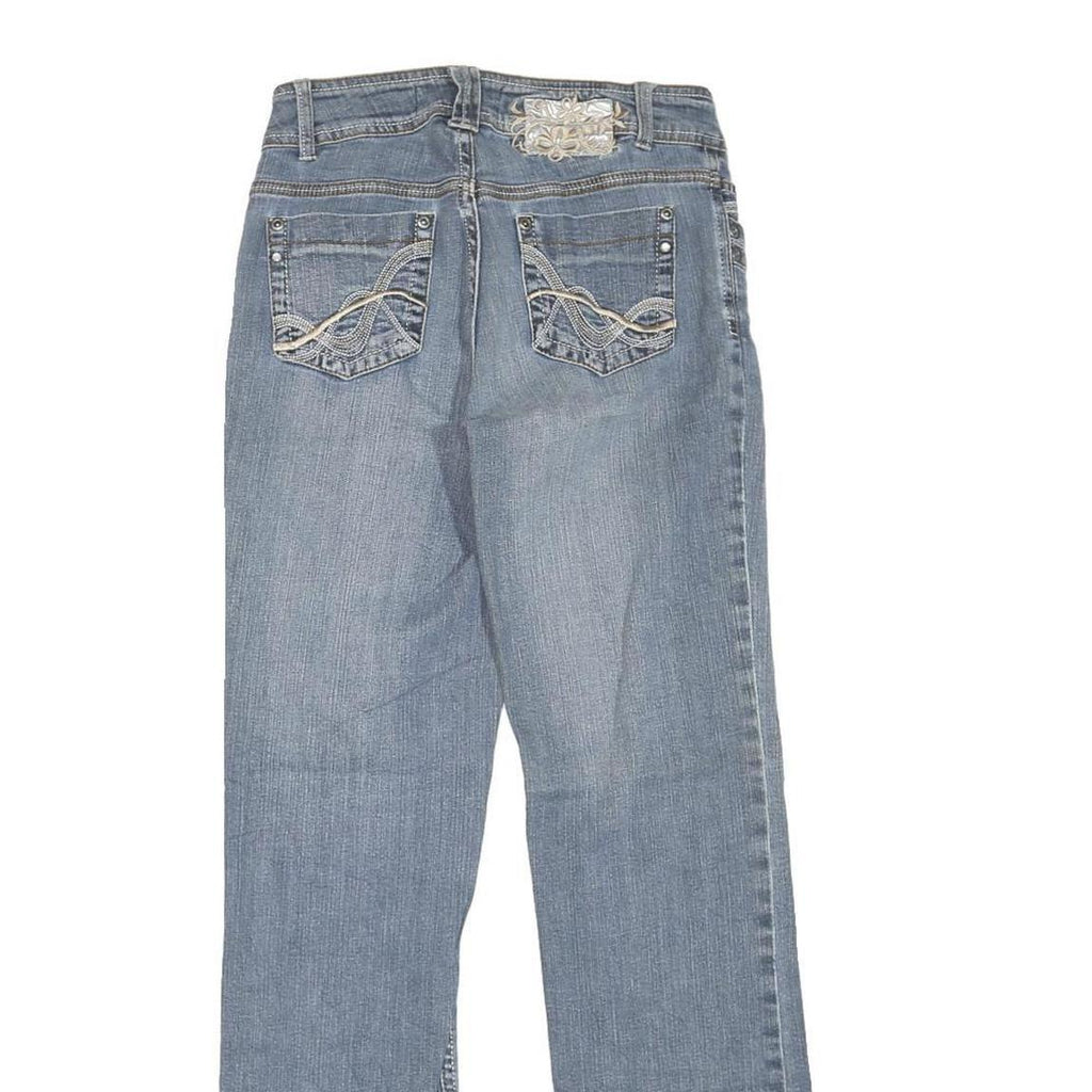 SUKO Womens Regular Fit Blue Denim Straight Leg Jeans W27 L30 Stylish