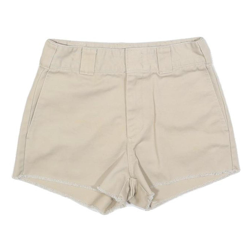 DICKIES Womens Shorts Beige Casual XS W24 Workwear Cotton Blend