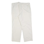 TOMMY HILFIGER Mens Cotton Blend White Regular Straight Trousers W38 L30 Casual