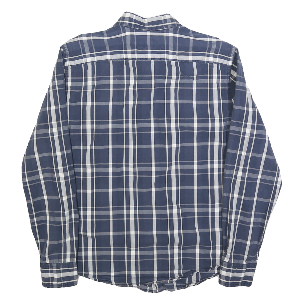 LEVI'S Mens Blue & White Check Shirt M Cotton Blend Casual Long Sleeve