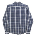 LEVI'S Mens Blue & White Check Shirt M Cotton Blend Casual Long Sleeve