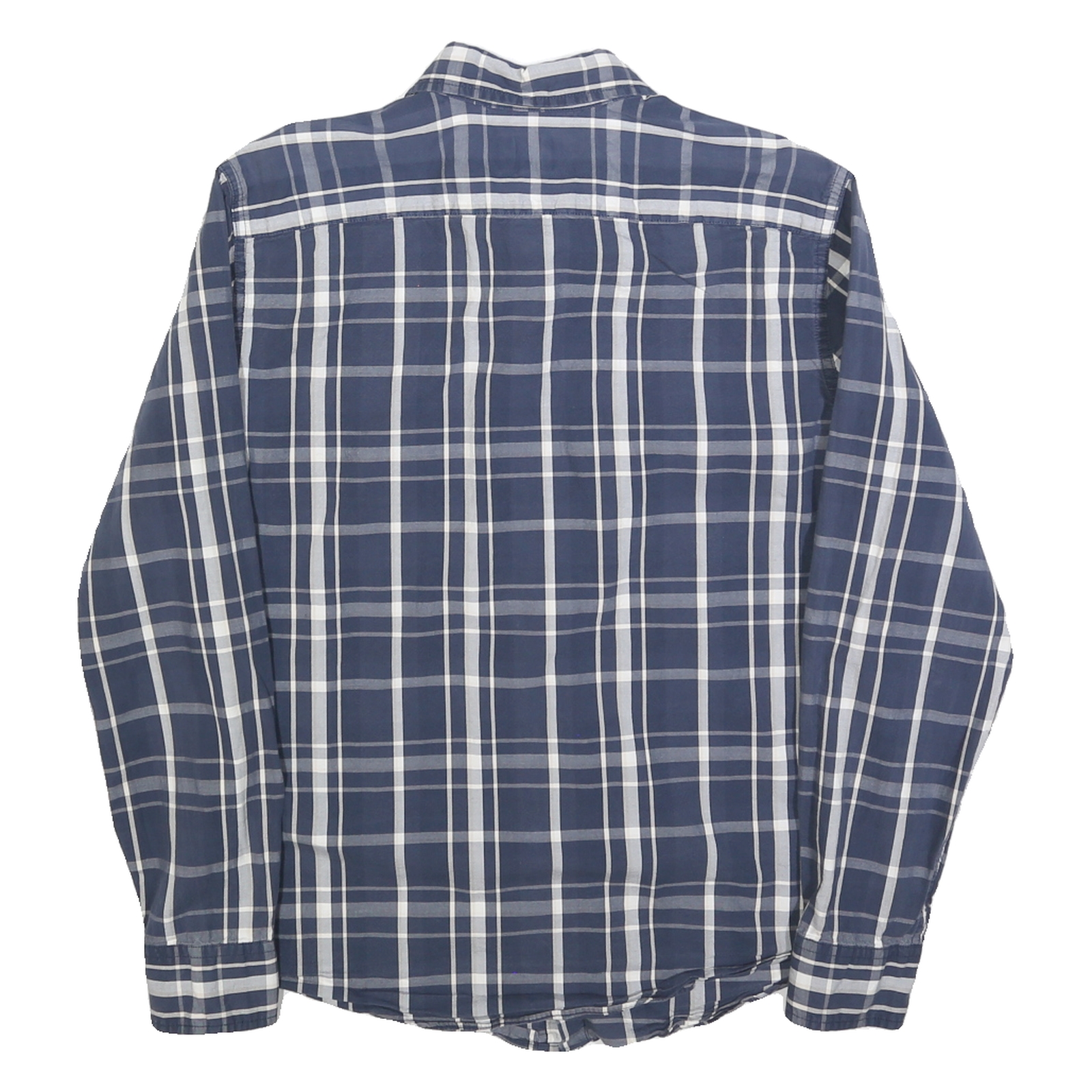 LEVI'S Mens Blue & White Check Shirt M Cotton Blend Casual Long Sleeve
