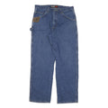 WRANGLER Mens Blue Regular Straight Denim Medium W33 L31 Zip Jeans