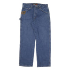 WRANGLER Mens Blue Regular Straight Denim Medium W33 L31 Zip Jeans