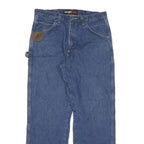 WRANGLER Mens Blue Regular Straight Denim Medium W33 L31 Zip Jeans