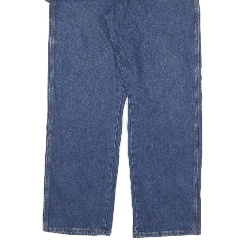 WRANGLER Mens Blue Regular Straight Denim Medium W33 L31 Zip Jeans