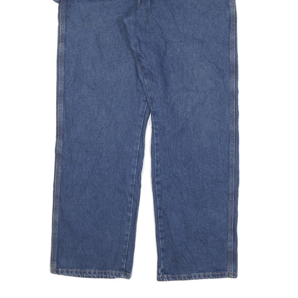 WRANGLER Mens Blue Regular Straight Denim Medium W33 L31 Zip Jeans