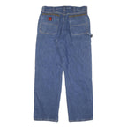 WRANGLER Mens Blue Regular Straight Denim Medium W33 L31 Zip Jeans