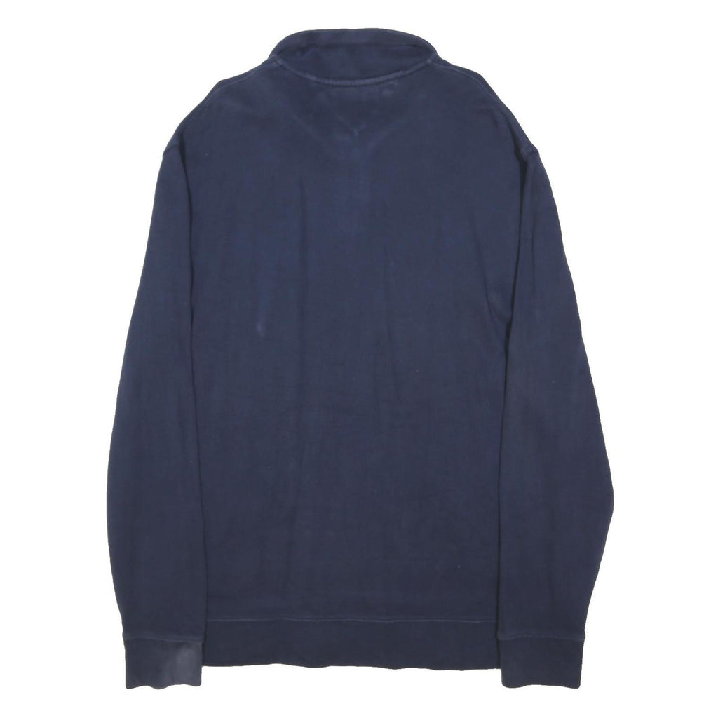 TOMMY HILFIGER Mens Navy Blue Plain Pullover V-Neck Basic Knit XL Cotton Blend