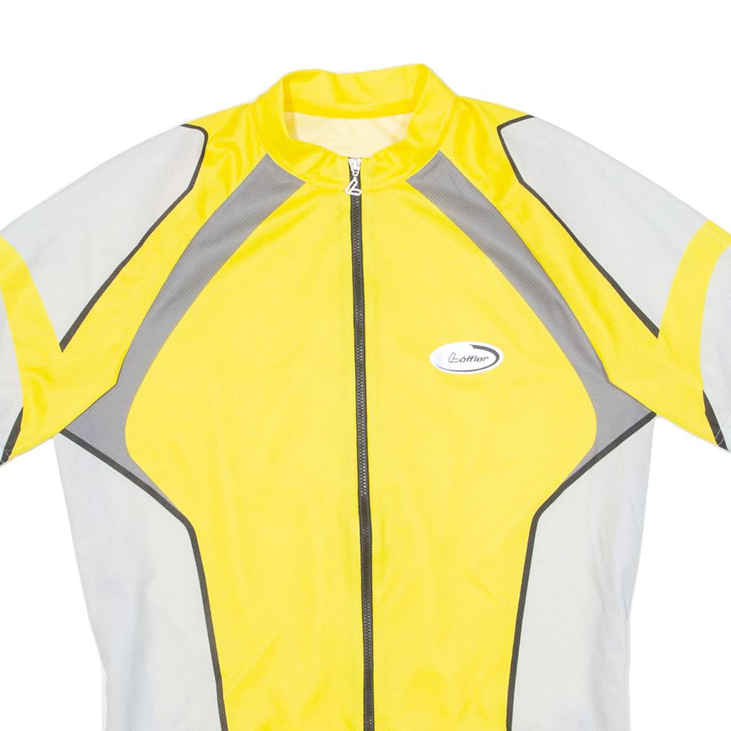 Cycling Mens Jersey Yellow 1/2 Zip L