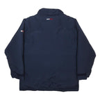 TOMMY HILFIGER Mens Navy Blue Jacket M Nylon Plain Zip Outdoor Casual