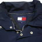 TOMMY HILFIGER Mens Navy Blue Jacket M Nylon Plain Zip Outdoor Casual