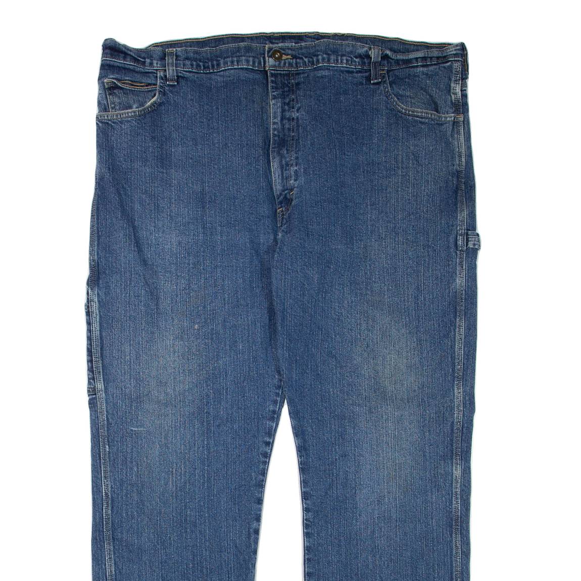 DICKIES Womens Jeans Blue Regular Straight W42 L32