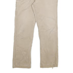 CARHARTT Mens Relaxed Beige Cotton Blend W32 L30 Workwear Trousers Zip Closure
