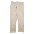 CARHARTT Mens Relaxed Beige Cotton Blend W32 L30 Workwear Trousers Zip Closure