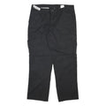 DICKIES Mens Black Regular Fit Straight Cargo Trousers W35 L29 Workwear