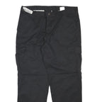 DICKIES Mens Black Regular Fit Straight Cargo Trousers W35 L29 Workwear