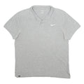 NIKE Mens Grey Polo Shirt L Short Sleeve Plain Cotton Casual Sports
