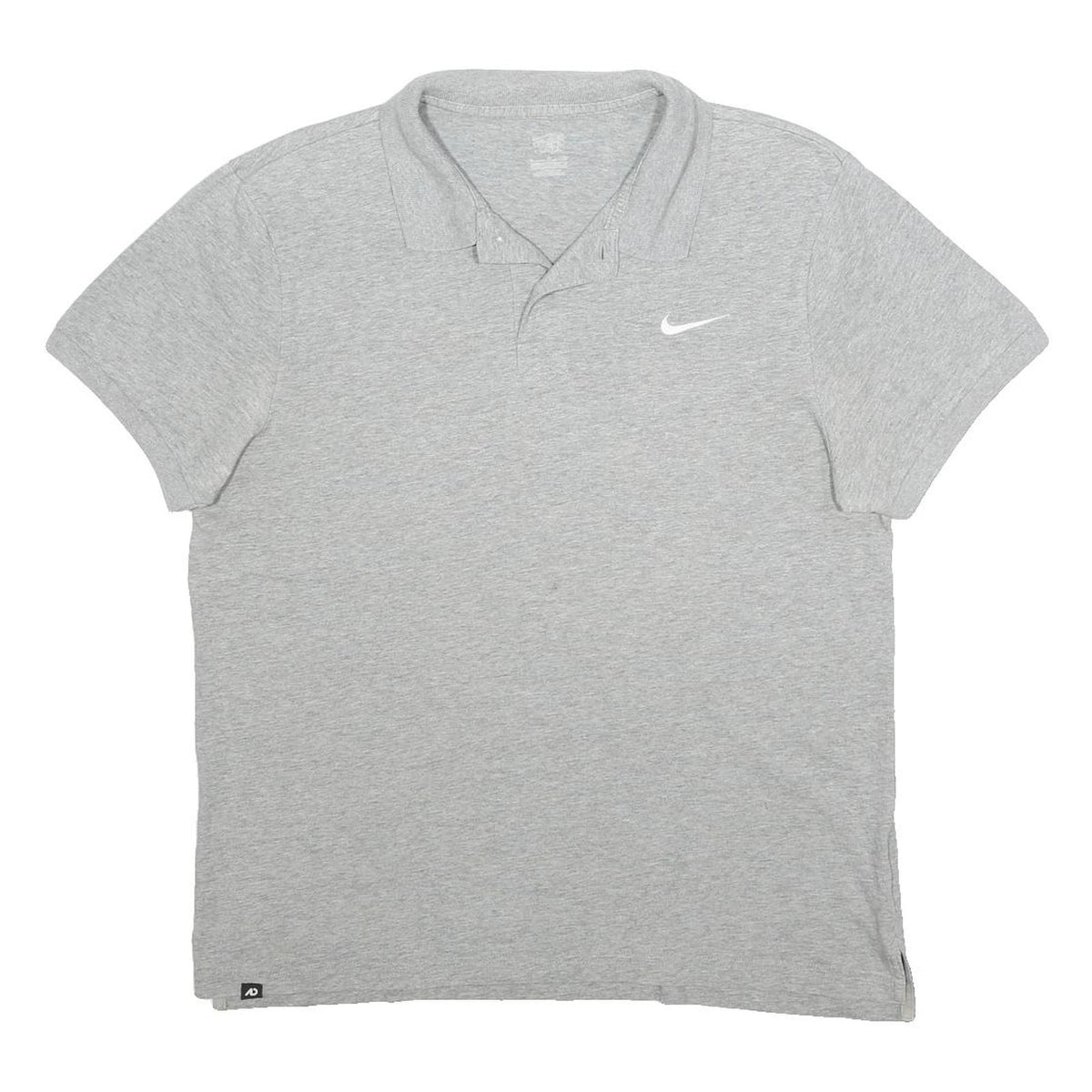 NIKE Mens Grey Polo Shirt L Short Sleeve Plain Cotton Casual Sports