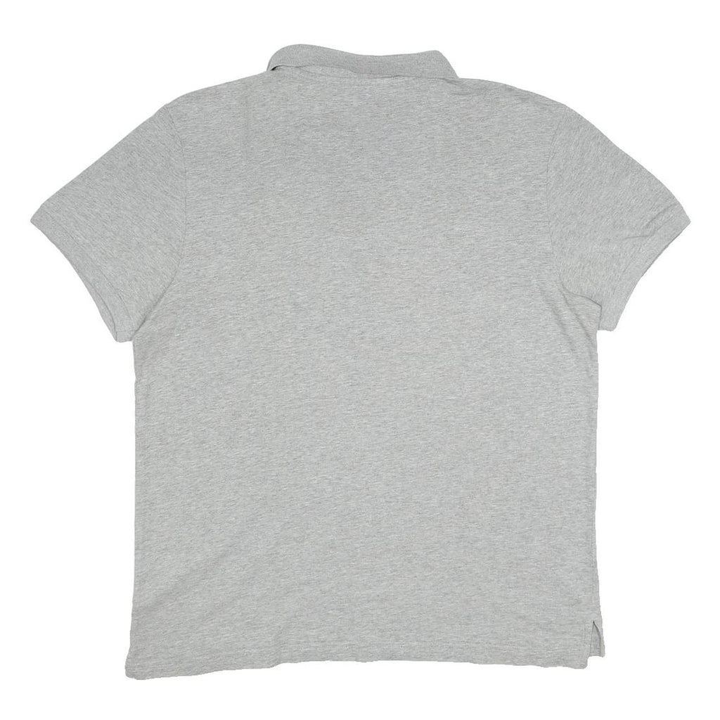 NIKE Mens Grey Polo Shirt L Short Sleeve Plain Cotton Casual Sports
