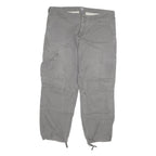 CARHARTT Mens Cotton Blend Grey Relaxed Cargo Trousers W40 L32 Workwear