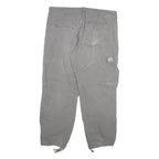 CARHARTT Mens Cotton Blend Grey Relaxed Cargo Trousers W40 L32 Workwear