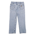 CARHARTT Mens Relaxed Blue Denim Jeans W33 L30 Classic Cotton Zip Casual