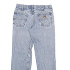 CARHARTT Mens Relaxed Blue Denim Jeans W33 L30 Classic Cotton Zip Casual