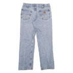 CARHARTT Mens Relaxed Blue Denim Jeans W33 L30 Classic Cotton Zip Casual
