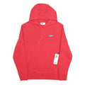 FILA Mens Red Pullover Long Sleeve Hoodie S Cotton Blend Drawstring Pocket