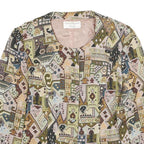 CREATION MADEMOISELLE Womens Multicolour Geometric Jacket UK 12 Woven Button Up