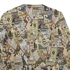 CREATION MADEMOISELLE Womens Multicolour Geometric Jacket UK 12 Woven Button Up