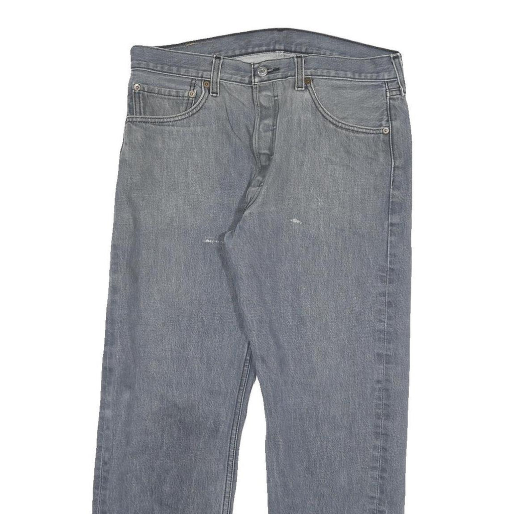 LEVI'S 501 Mens Jeans Blue Regular Straight Denim Fair W32 L27 Button Cotton