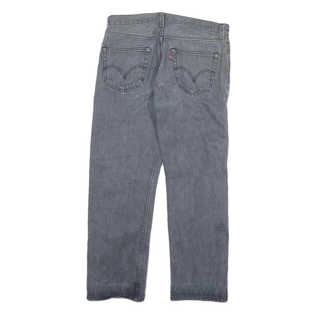 LEVI'S 501 Mens Jeans Blue Regular Straight Denim Fair W32 L27 Button Cotton