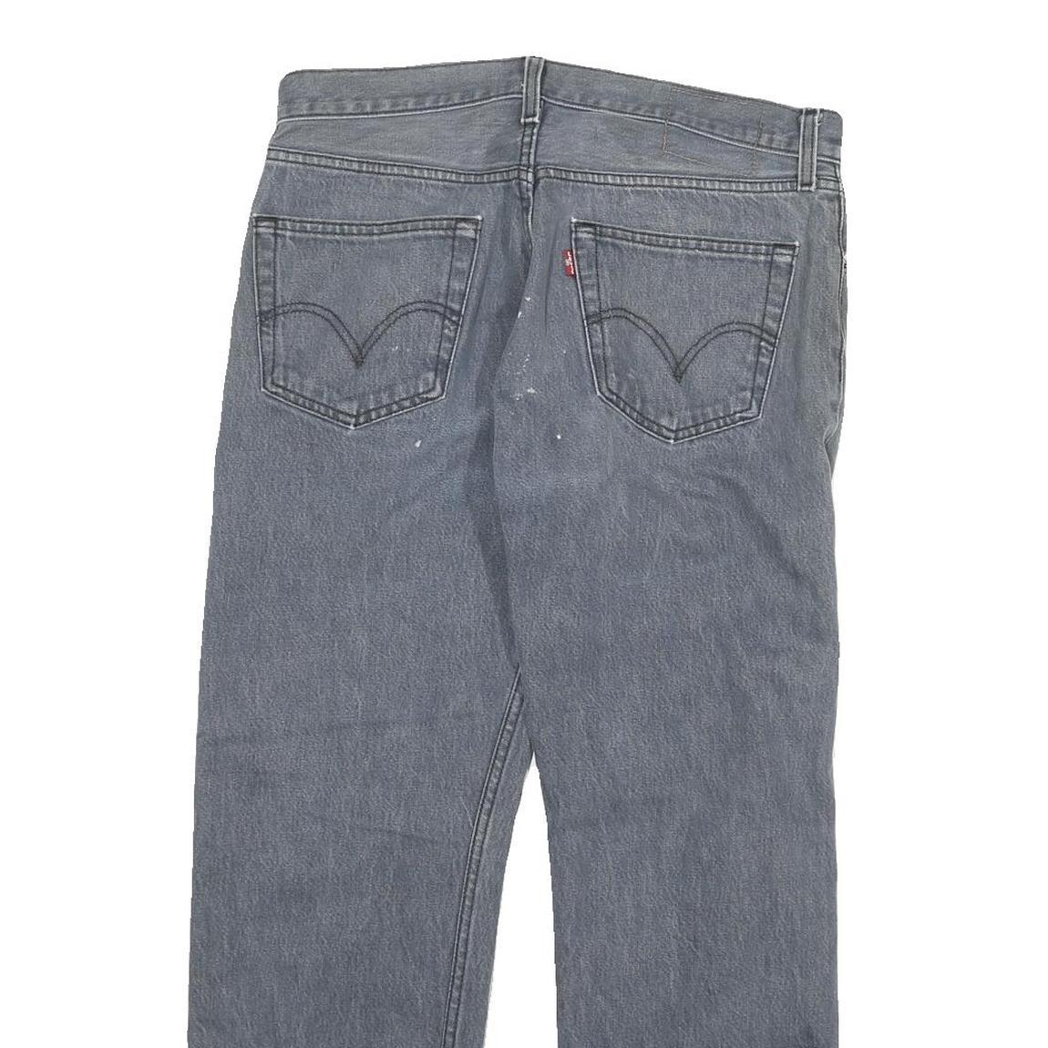 LEVI'S 501 Mens Jeans Blue Regular Straight Denim Fair W32 L27 Button Cotton