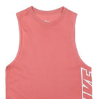 NIKE Womens Pink Sleeveless Crew Neck Graphic T-Shirt S Athletic Fit