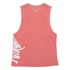 NIKE Womens Pink Sleeveless Crew Neck Graphic T-Shirt S Athletic Fit