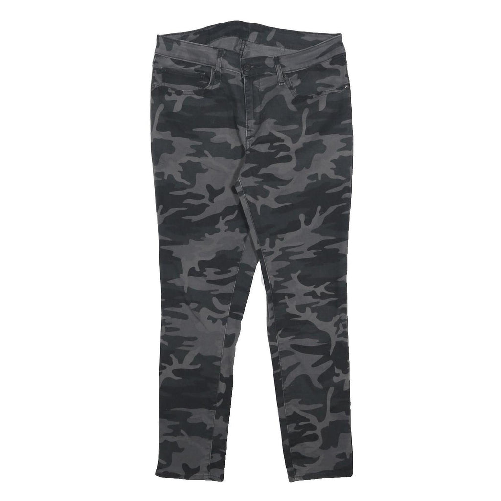 LEVI'S Womens Cotton Blend Black & Grey Camouflage Slim Skinny Trousers W31 L26