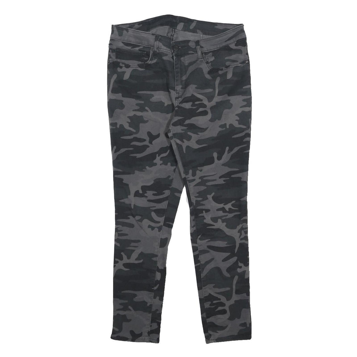 LEVI'S Womens Cotton Blend Black & Grey Camouflage Slim Skinny Trousers W31 L26