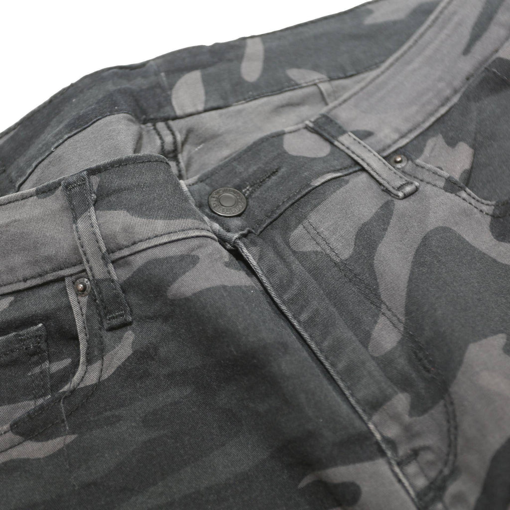LEVI'S Womens Cotton Blend Black & Grey Camouflage Slim Skinny Trousers W31 L26