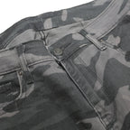 LEVI'S Womens Cotton Blend Black & Grey Camouflage Slim Skinny Trousers W31 L26