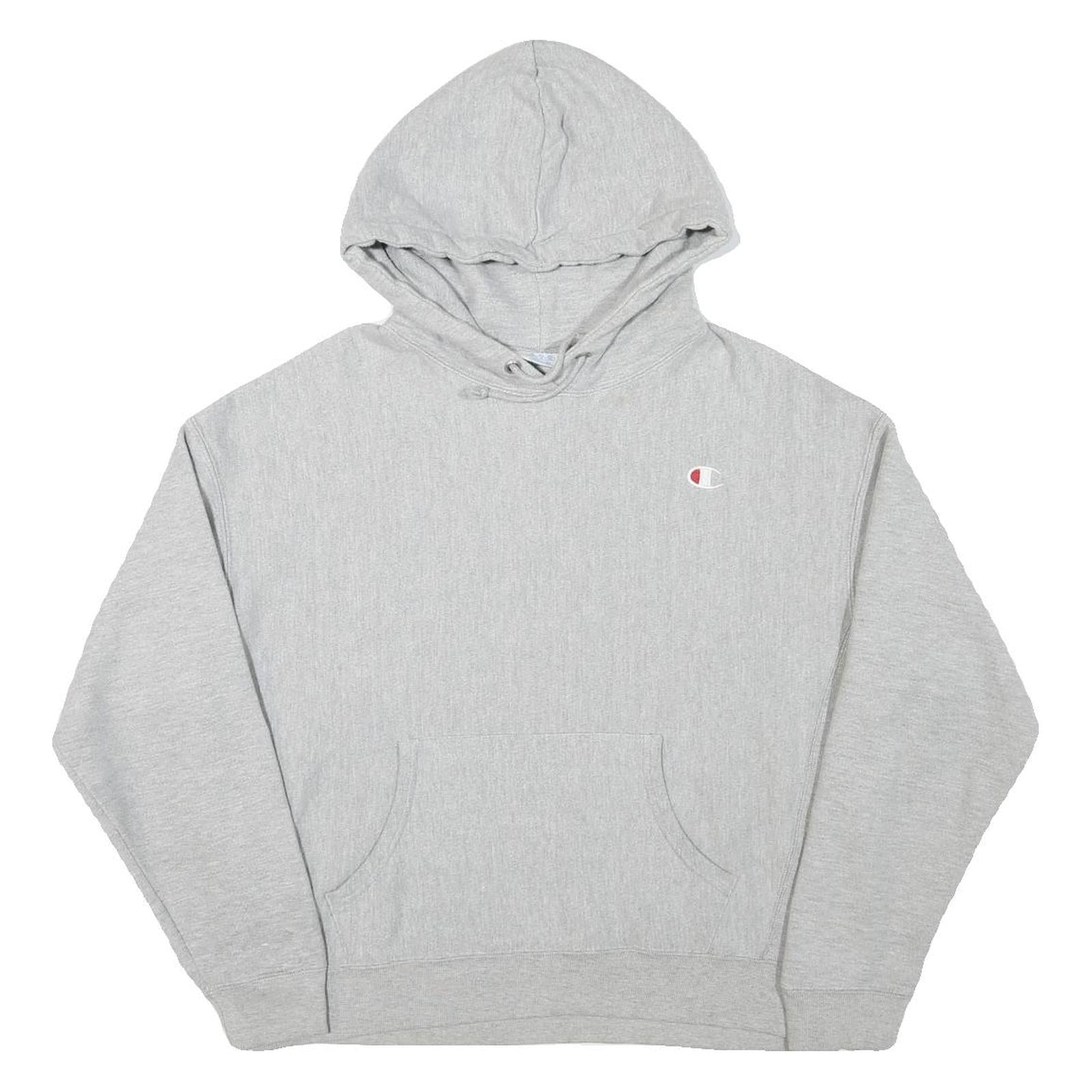 CHAMPION Womens Grey Hoodie XL Cotton Blend Pullover Casual Sweatshirt